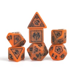 Sirius Dice Dungeons & Dragons Adventure Dice - Barbarian: Orange